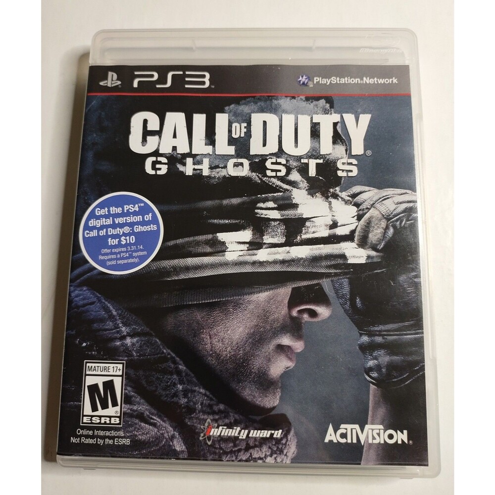 COD Call of Duty - Ghosts PS3 Disc + Case + Manual